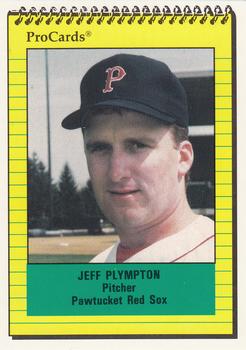 1991 ProCards #38 Jeff Plympton Front