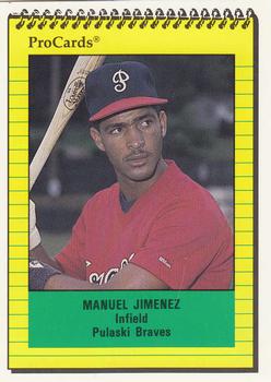 1991 ProCards #4013 Manuel Jimenez Front