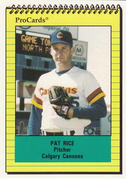 1991 ProCards #515 Pat Rice Front