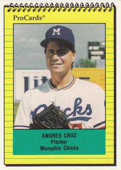 1991 ProCards #647 Andres Cruz Front