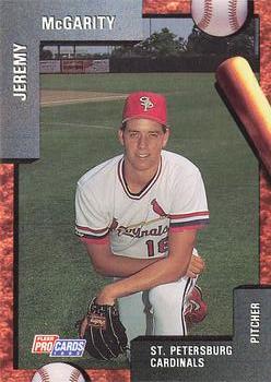 1992 Fleer ProCards #2025 Jeremy McGarity Front