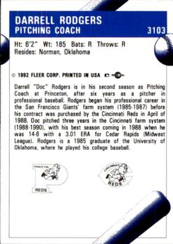 1992 Fleer ProCards #3103 Doc Rodgers Back