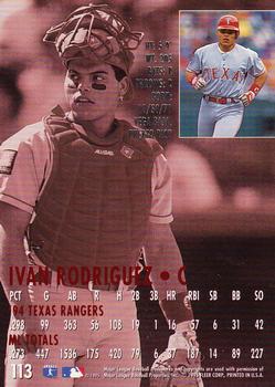 1995 Ultra #113 Ivan Rodriguez Back