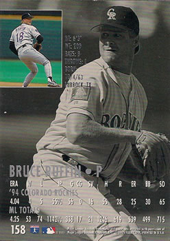 1995 Ultra #158 Bruce Ruffin Back