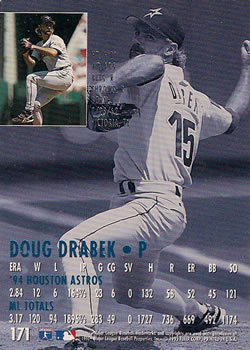 1995 Ultra #171 Doug Drabek Back