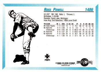 1993 Fleer ProCards #1486 Ross Powell Back