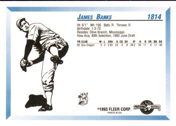 1993 Fleer ProCards #1814 James Banks Back