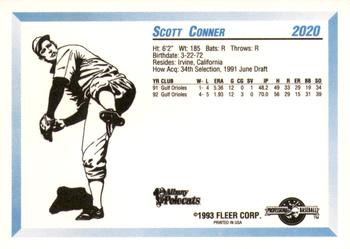 1993 Fleer ProCards #2020 Scott Conner Back