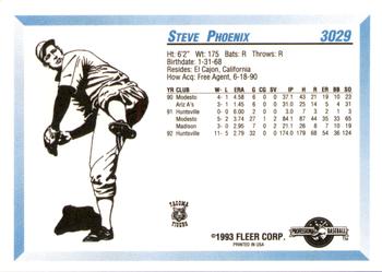 1993 Fleer ProCards #3029 Steve Phoenix Back
