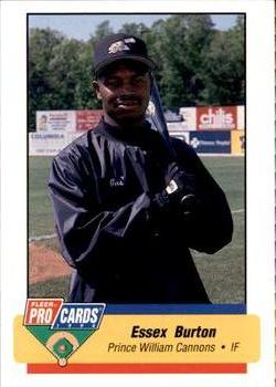 1994 Fleer ProCards Carolina League All-Stars #CAR-6 Essex Burton Front