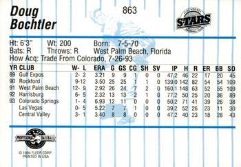 1994 Fleer ProCards #863 Doug Bochtler Back