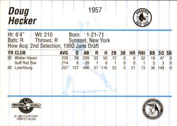 1994 Fleer ProCards #1957 Doug Hecker Back