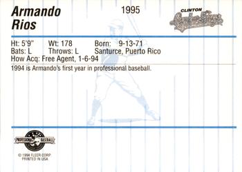 1994 Fleer ProCards #1995 Armando Rios Back