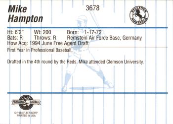 1994 Fleer ProCards #3678 Mike Hampton Back
