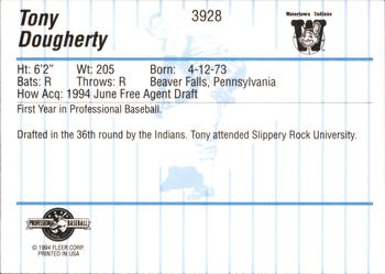 1994 Fleer ProCards #3928 Tony Dougherty Back
