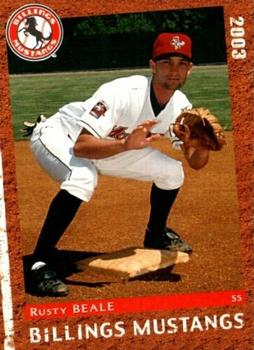 2003 Grandstand Billings Mustangs #NNO Rusty Beale Front