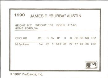 1987 ProCards #1990 James Austin Back