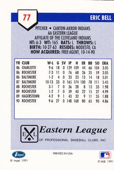 1991 Line Drive AA #77 Eric Bell Back