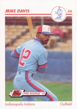 1991 Line Drive AAA #180 Mike Davis Front