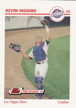 1991 Line Drive AAA #284 Kevin Higgins Front