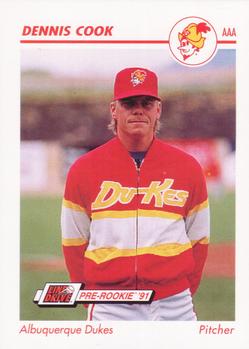 1991 Line Drive AAA #4 Dennis Cook Front