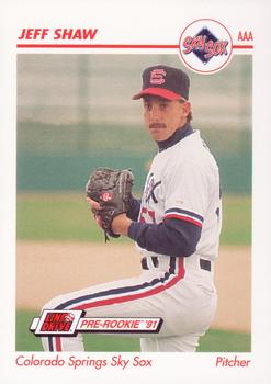 1991 Line Drive AAA #95 Jeff Shaw Front