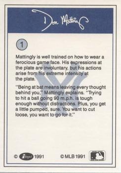 1991 Line Drive Don Mattingly #1 Don Mattingly Back
