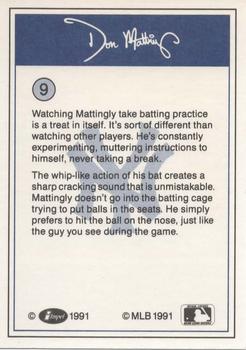 1991 Line Drive Don Mattingly #9 Don Mattingly Back