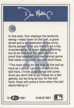1991 Line Drive Don Mattingly #18 Don Mattingly Back