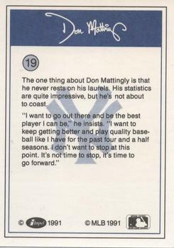 1991 Line Drive Don Mattingly #19 Don Mattingly Back