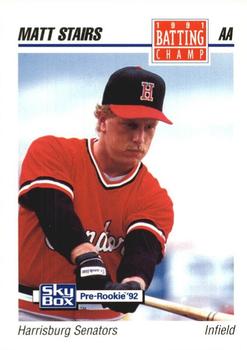 1992 SkyBox AA #293 Matt Stairs Front