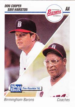 1992 SkyBox Team Sets AA #100 Don Cooper / Sam Hairston Front