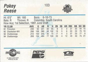 1995 Fleer ProCards #103 Pokey Reese Back