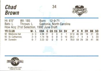 1995 Fleer ProCards #34 Chad Brown Back