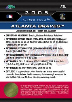 2005 Topps eTopps #3 Atlanta Braves Back
