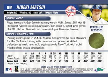 2005 Topps eTopps #55 Hideki Matsui Back