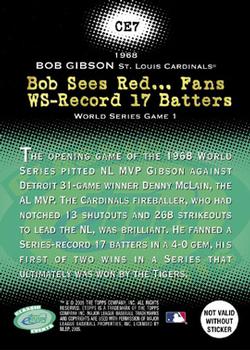2005 Topps eTopps Classic Events #CE7 Bob Gibson Back