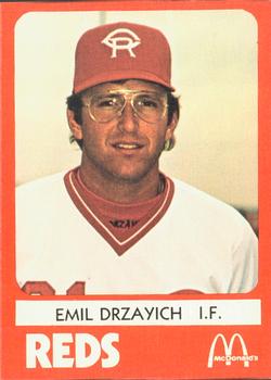 1980 TCMA Cedar Rapids Reds #4 Emil Drzayich Front