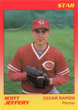 1989 Star Cedar Rapids Reds #9 Scott Jeffery Front