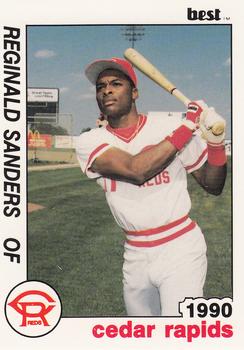 1990 Best Cedar Rapids Reds #11 Reggie Sanders Front