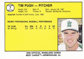 1990 Best Charleston Wheelers #7 Tim Pugh Back