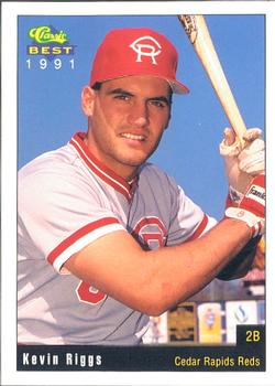 1991 Classic Best Cedar Rapids Reds #19 Kevin Riggs Front