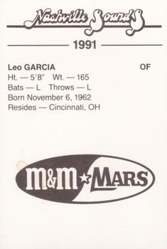 1991 Nashville Sounds #NNO Leo Garcia Back
