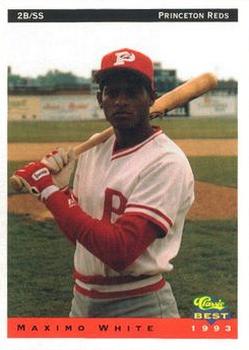 1993 Classic Best Princeton Reds #30 Maximo White Front
