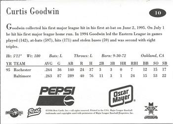 1996 Best Indianapolis Indians #10 Curtis Goodwin Back