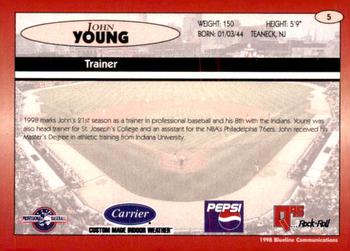 1998 Blueline Q-Cards Indianapolis Indians #5 John Young Back