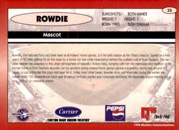 1998 Blueline Q-Cards Indianapolis Indians #35 Rowdie Back