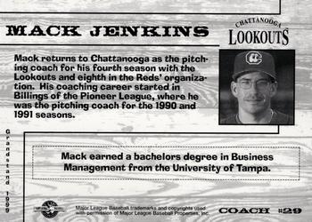 1999 Grandstand Chattanooga Lookouts #NNO Mack Jenkins Back