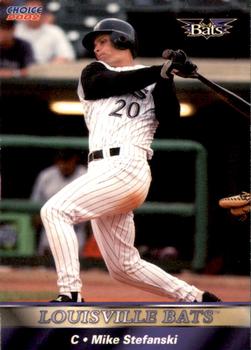 2002 Choice Louisville Bats #24 Mike Stefanski Front