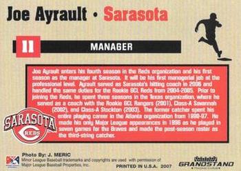 2007 Grandstand Sarasota Reds #NNO Joe Ayrault Back